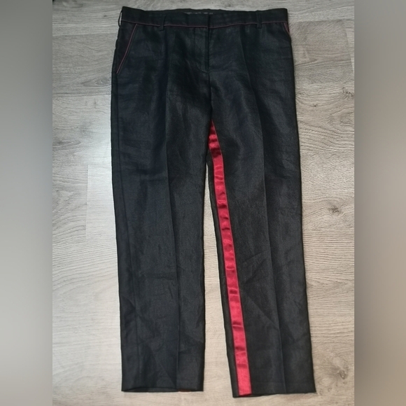 Haider Ackermann Pants - Rare Haider Ackermann Androgynous Tuxedo Pant Red Trim